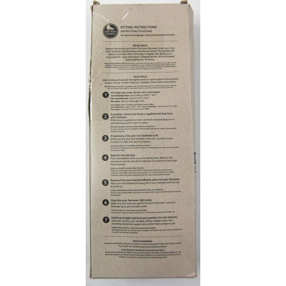 SOLE Everyday Shoe Insoles Orthotic Arch Support Inserts Size 8.5 - 10 - Picture 5 of 5